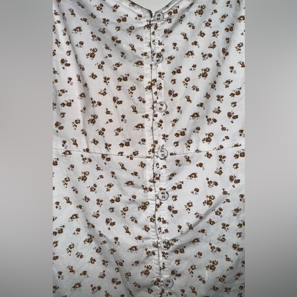 MADEWELL Alexa Ruffle Bodice Button Down Midi Dress Floral Coquette 90s Y2K Cute - Picture 12 of 14